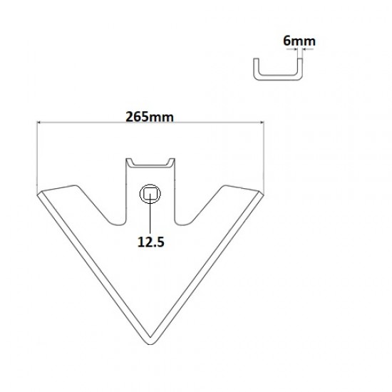 Brazdar tip laba de gasca 101.86014 SAP 265MM