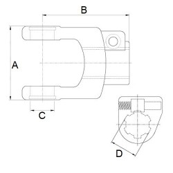FURCA CARDAN 1'' 3/8-6Z