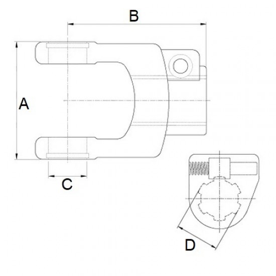 FURCA CARDAN 1'' 3/8-6Z