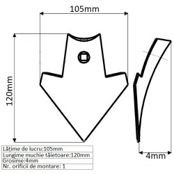 Brazdar tip laba de gasca CP5105