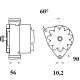 Alternator 14 V - 120 A