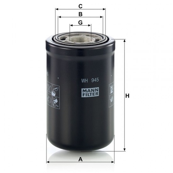 FILTRU ULEI HIDRAULIC WH945