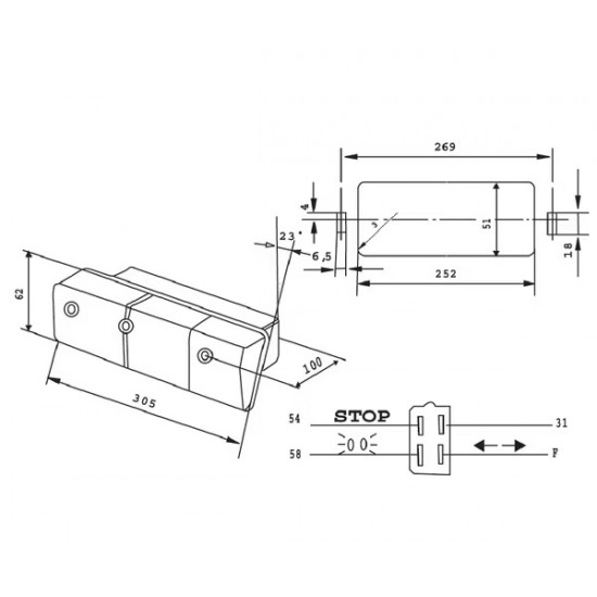LAMPA SPATE DREAPTA B112621