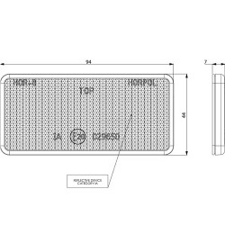REFLECTOR ALB RECTANGULAR LA75004