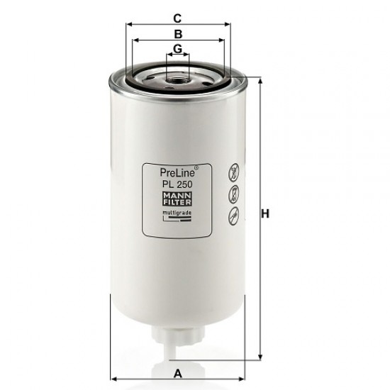 Filtru combustibil PL250
