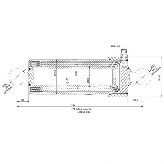 CILINDRU HIDRAULIC BASCULARE TELESCOPIC 7T MT 150 3