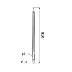 DINTI INCARCATOR FRONTAL 810MM FT1GP