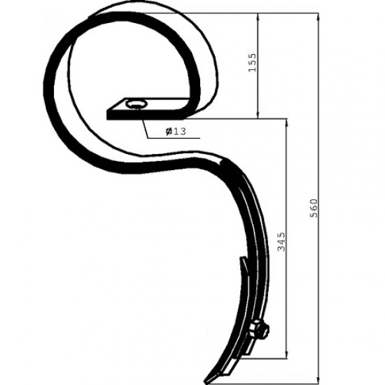 DINTE ARC CULTIVATOR CU BRAZDAR