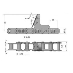 Lant header porumb geringhoff CA2801 - 76 zale - 2280 MM B122767