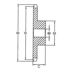 PINION 14 DINII CALITI, 3/4"