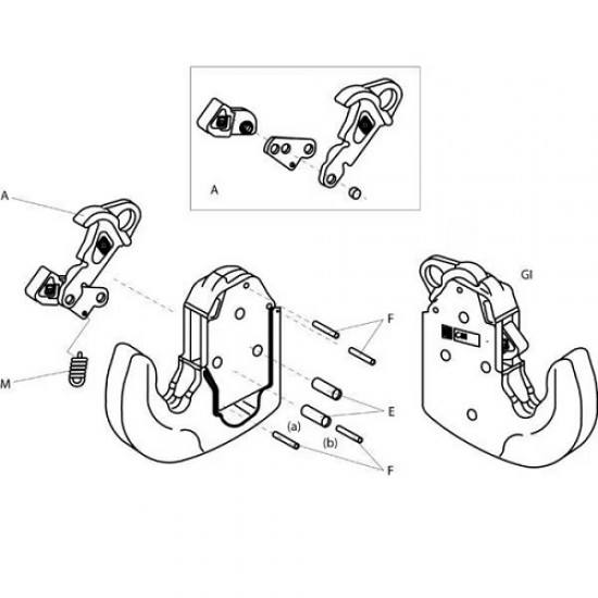 KIT REPARATIE BLOCARE TIRANT CAT 2 080135006