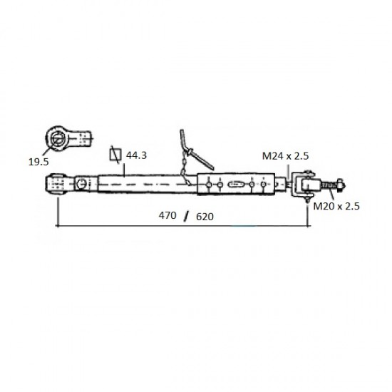 STABILIZATOR TELESCOPIC 68/8131-013