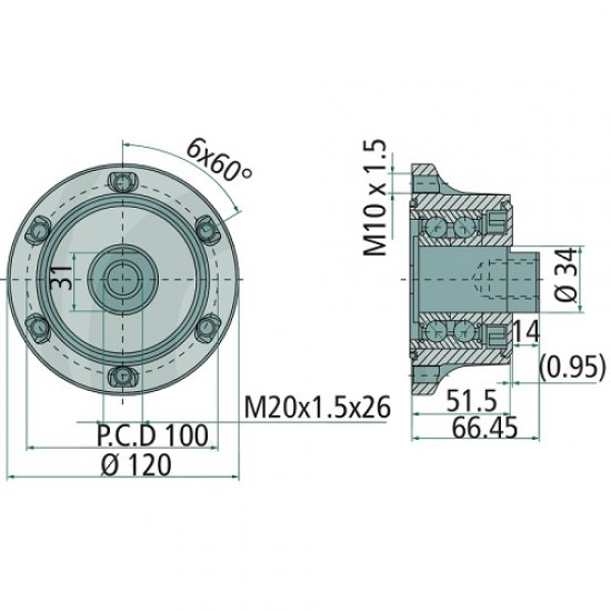 Butuc rulment H2227880 