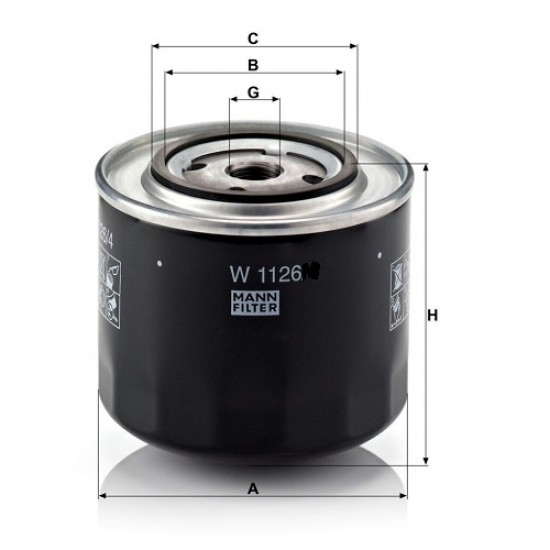Filtru ulei W1126