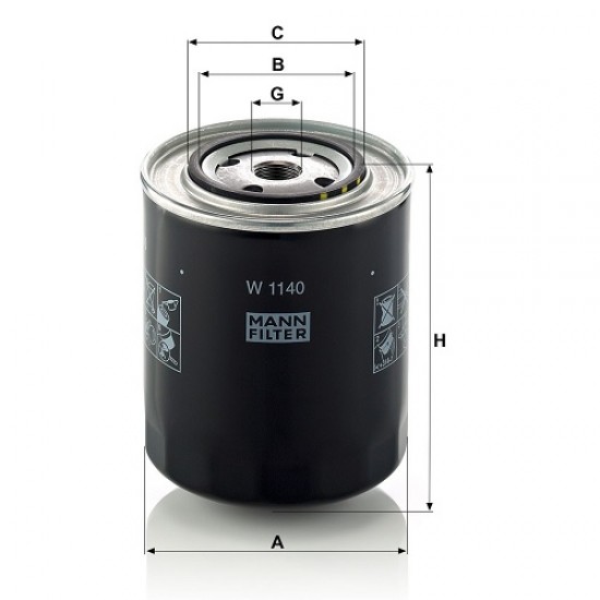 Filtru ulei W1140