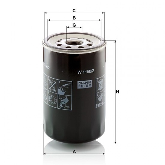 Filtru ulei W1150/2