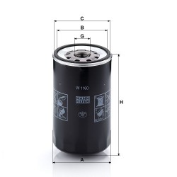 Filtru ulei W1160