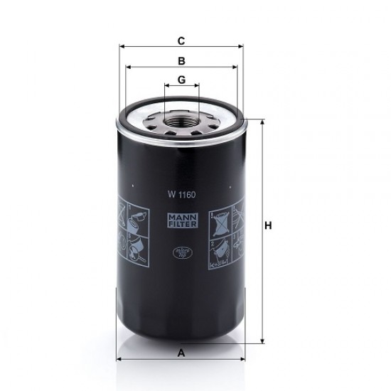 Filtru ulei W1160