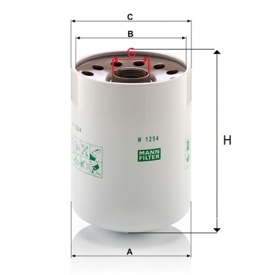 Filtru ulei W1254X
