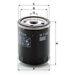 Filtru ulei W712/4