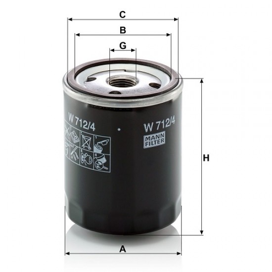 Filtru ulei W712/4
