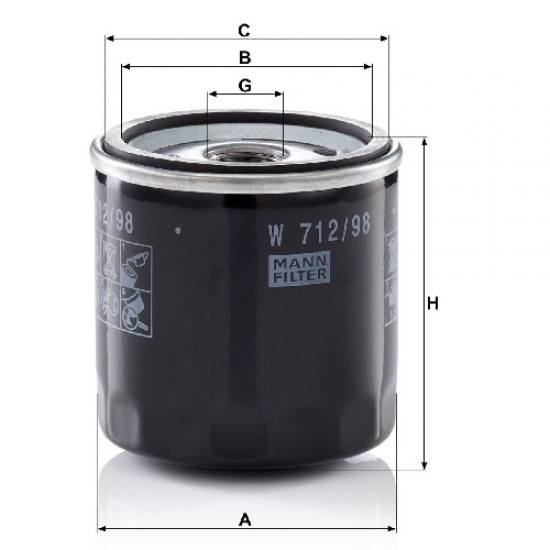 Filtru combustibil W712/98
