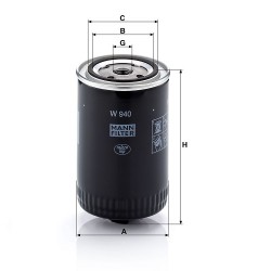 Filtru ulei W940