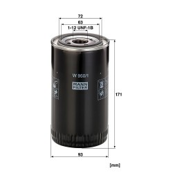 Filtru ulei W950/1