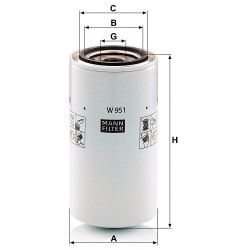 Filtru ulei W951