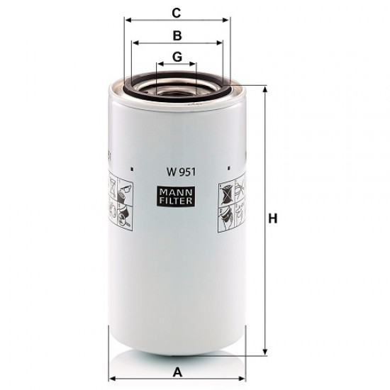 Filtru ulei W951
