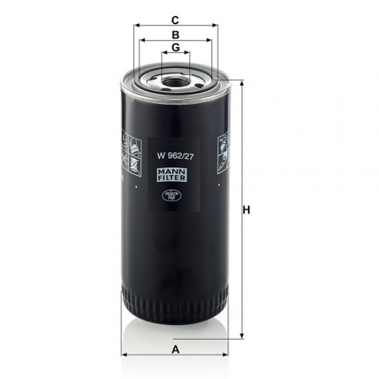 Filtru ulei W962/27