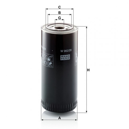 Filtru ulei W962/28