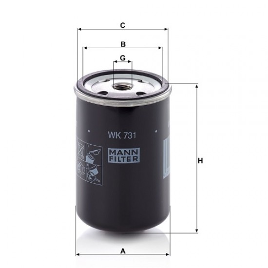 Filtru combustibil WK731