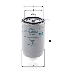 Filtru combustibil WK842