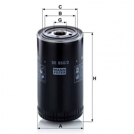 Filtru ulei WK950/3